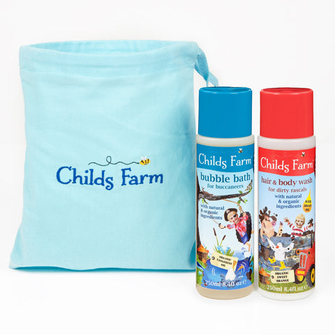 Childs Farm two bottle gift bag for boys