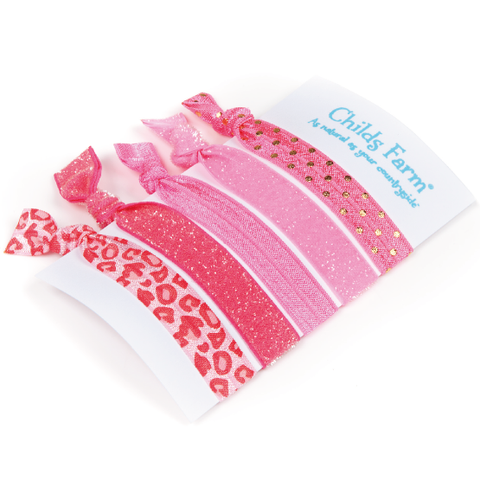 Perfectly pink hair ties by Millie Pink for Childs Farm
