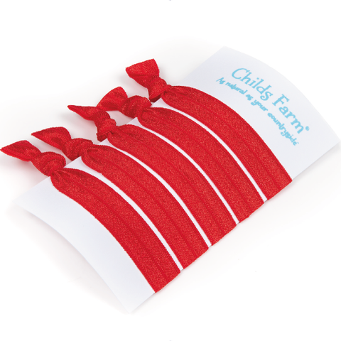 Ruby red hair ties by Millie Pink for Childs Farm