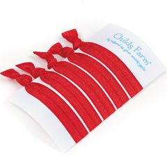 Ruby red hair ties by Millie Pink for Childs Farm