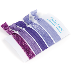 Plum jam hair ties by Millie Pink for Childs Farm